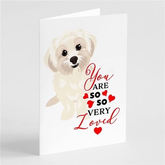 Shih-Tzu Gold #4 so Loved Greeting Cards and Envelopes Pack of 8 7 in x 5 in