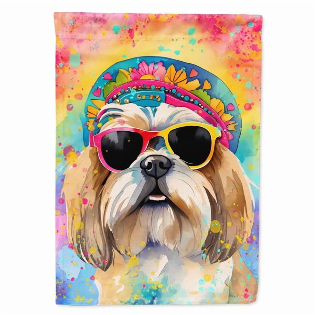 Shih Tzu Hippie Dawg House Flag DAC2562