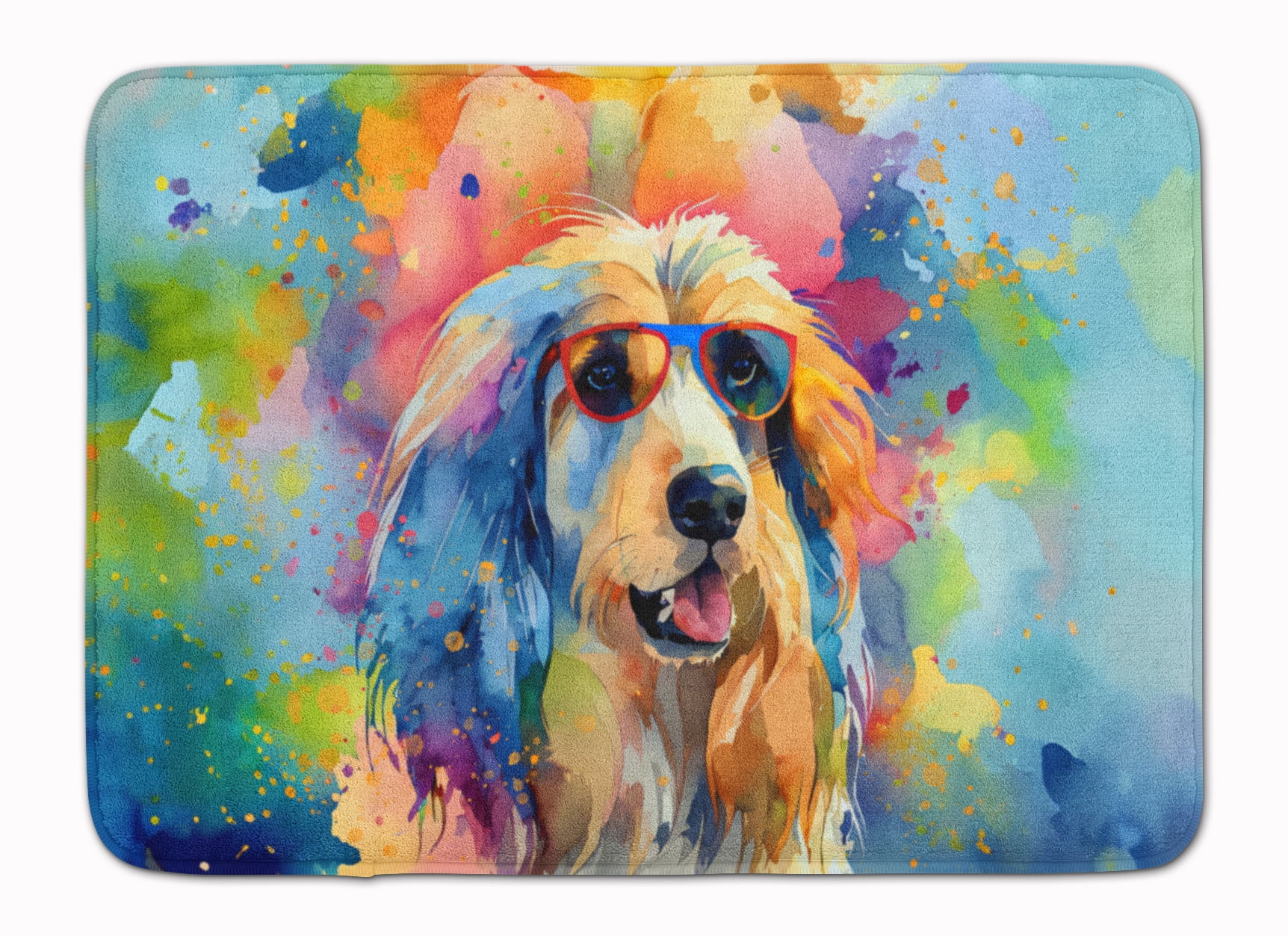 Shih Tzu Hippie Dawg Memory Foam Kitchen Mat 27 in x 19 in