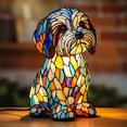 thumbnail image 1 of Shih Tzu Lamp Stained Resin French Bulldog Tabletop Night Light, Cute Pet Dog Themed LED Table Light with Warm Ambient Glow, Vintage Animal Home Decor 5.91", 1 of 1
