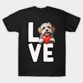 thumbnail image 1 of Shih Tzu Love Funny Dog Lover Graphic, H3735 T-Shirt, for Men and Women, Up to Size 5XL, 1 of 2