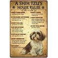 thumbnail image 1 of Shih Tzu Metal Tin Sign Shih Tzu Rules Tin Signs Vintage Retro Wall Art Aluminum Wall Decor Cute Dog Iron Painting Garden Decor Art Signs Gift for Dog Lovers, 1 of 7