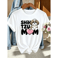 thumbnail image 1 of Shih Tzu Mom Tee Women Funny Cute Pet Owner Unisex T-Shirt, 1 of 8
