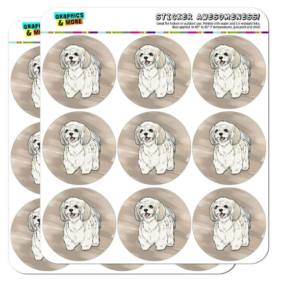 Shih Tzu Pet Dog 2" Scrapbooking Crafting Stickers