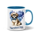 thumbnail image 1 of Shih Tzu Proud Dad Happy Father's Day 11oz Accent Two-tone Mug Lion Dog Lover Gifts Coffee Tea Cup - 02008, 1 of 5