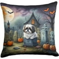thumbnail image 1 of Shih Tzu Spooky Halloween Fabric Decorative Pillow 18 in x 18 in, 1 of 5