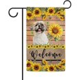 thumbnail image 1 of Shih Tzu Sunflower Garden Flag Dog Welcome Spring Summer Wooden Print Flag Banner Outside Yard Decor 12.5X18 Inch Double Side Style 6, 1 of 5