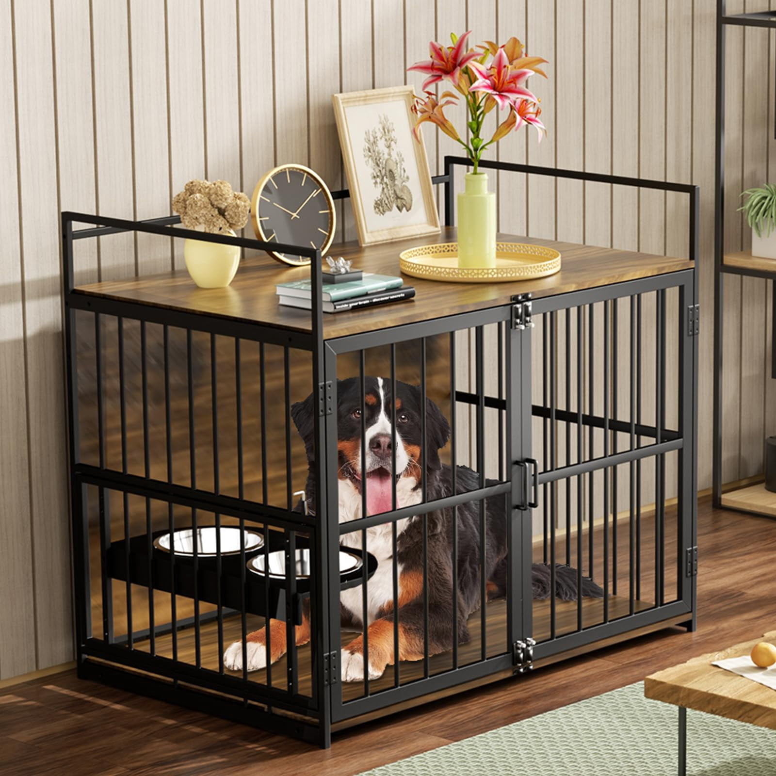Picture Idea: Shihatsusr Dog Crate Furniture Style Cages For Large Dogs Indoor