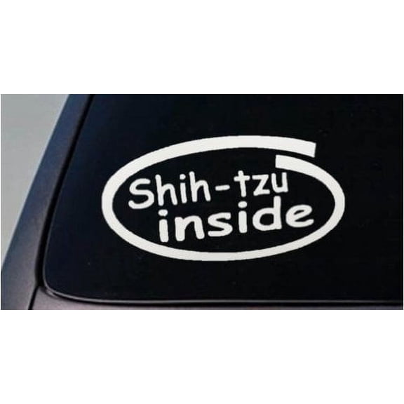 Shihtzu Decal Sticker Car Window 6"