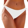 thumbnail image 1 of Shihyeh String Tie Side Bikini Bottoms Women Full Coverage Mid Rise Bathing Suit Bottom Mid Waist Swimsuit Bottom, 1 of 4