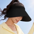 thumbnail image 1 of Shihyeh Ultra Lightweight Wide Brim Women Sun Visor Hat UPF 50+ Roll Up Beach Cap Brim Adjustable Shade for Hiking Golf, 1 of 5