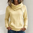 thumbnail image 1 of Shihyeh Women's Cowl Neck Hooded Sweatshirt Long Sleeve Front Pocket Casual Warm Top for Women, 1 of 6