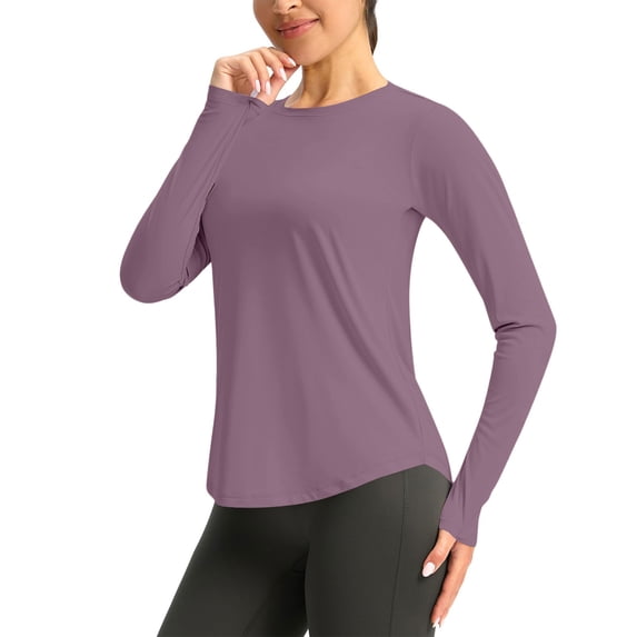 Shihyeh Women's Long Sleeve UV Sun Shirts UPF 50+ Workout Swim Rash Guard Tops