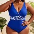 thumbnail image 1 of Shihyeh Women's Plus Size Swimsuit One Piece Bathing Suit Wrap V Neck Low Back Tummy Control Modest Full Coverage, 1 of 8