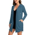 thumbnail image 1 of Shihyeh Women's UPF 50+ Swim Cover Up Sun Protection Hoodie Long Jacket SPF Lightweight Beach Cover Ups for Women, 1 of 7
