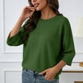 thumbnail image 1 of Shihyeh Womens Short Sleeve Sweater Summer Oversized Cropped Sweaters Casual Crewneck Lightweight Knit Tops, 1 of 7