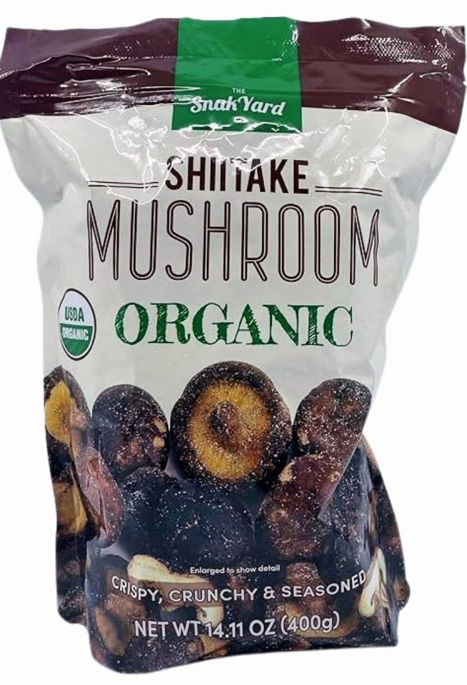 Snak Yard Organic Shiitake Mushroom Crisps, 14.11 oz, Resealable