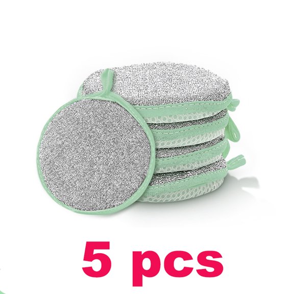 Shijinpojj Dish Washing Sponge Kitchen Dishwashing Magic Sponges Cloth Double-Sided Reusable Scouring Pads for Pot Bowl Kitchen Clean Tools