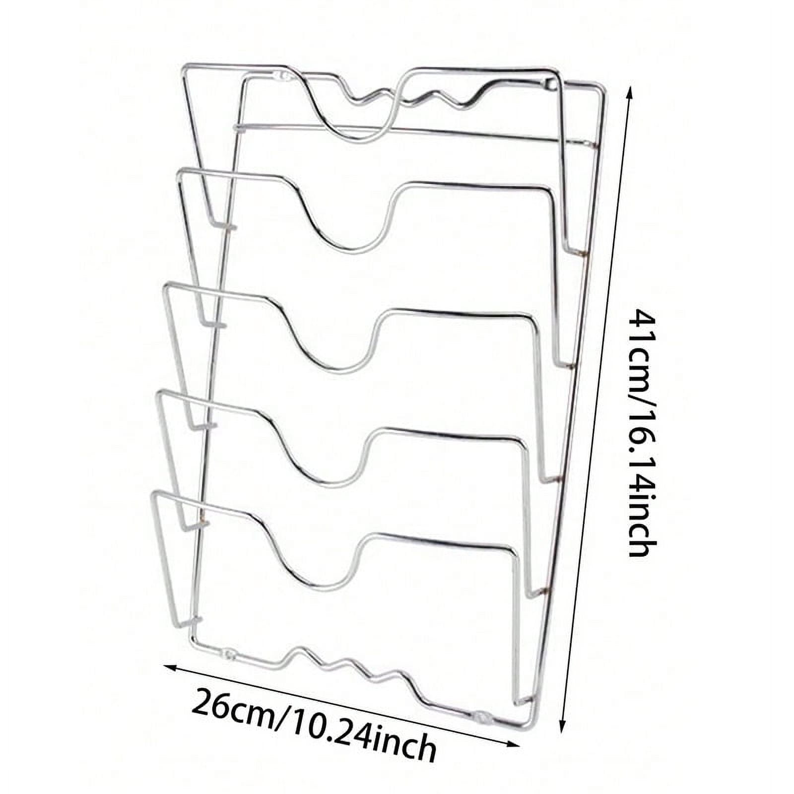 Shijinpojj Kitchen Organizer Rack Wall Hanging Pot Cover Rack Five ...