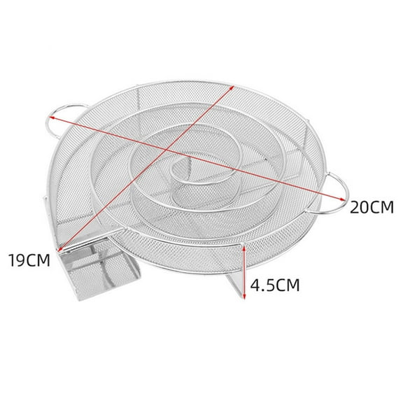 Shijinpojj Stainless Steel Cold Smoke Generator Charcoal Barbecue Round Meshes Apple Wood Chips Smoker BBQ Grill Accessories For Salmon