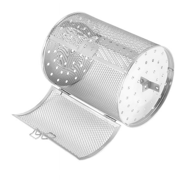 Shijinpojj Stainless Steel Grill Roaster Drum Oven Basket Bakeware Oven Roast Baking Rotary Nuts Basket BBQ Grill Cooking Tool