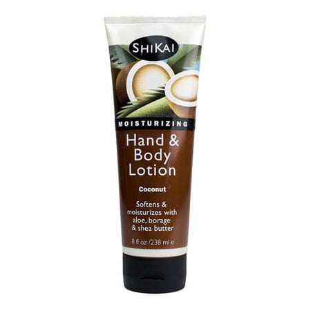 Shikai All Natural Moisturizing Hand And Body Lotion, Coconut - 8 Oz, 2 Pack