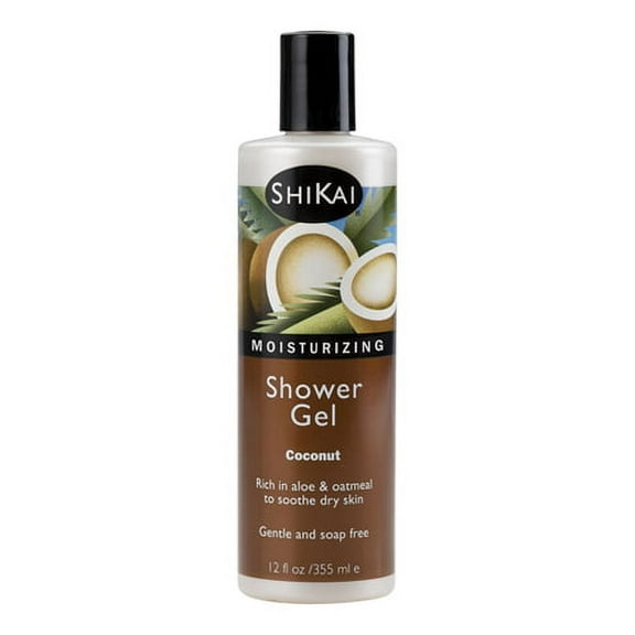 Shikai All Natural Moisturizing Shower Gel, Coconut - 12 oz