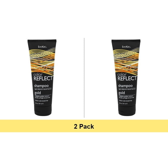 Shikai Color Reflect Gold Hair Shampoo, 8 Oz - 2 Pack