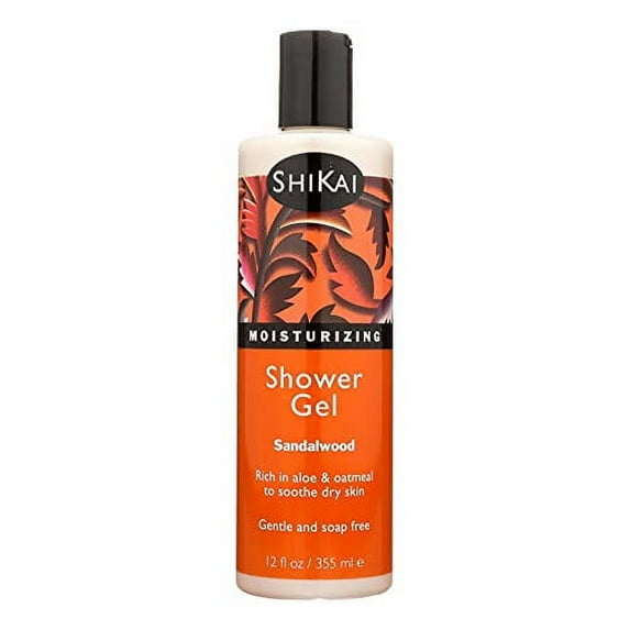 Shikai Moisturizing Shower Body Gel, Sandalwood - 12 Oz 12 Fl Oz (Pack of 1)