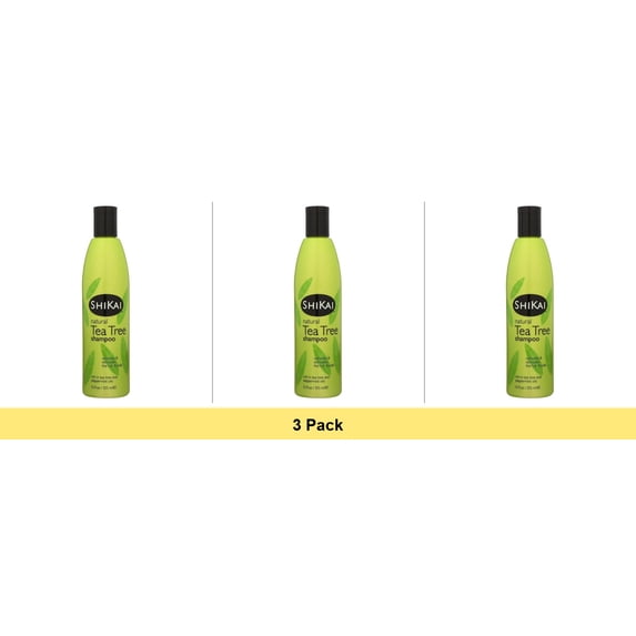Shikai Natural Tea Tree Shampoo 12 fl oz - 3 Pack Bundle