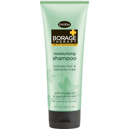 ShiKai Borage Therapy Moisturizing Shampoo (8 oz) | Nourishing Cleanser for Normal to Dry Hair | With Borage Oil & Rooibos Extract | Gentle & Hydrating Formula