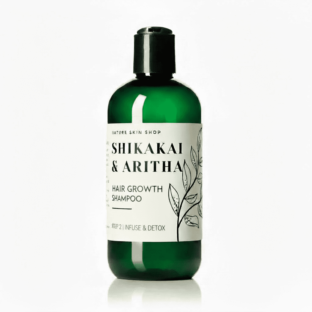 Nature Skin Shop Ayurvedic Dandruff Shampoo with Shikakai, Aritha, Brahmi, Sulfate-Free, Natural, 8.5 oz