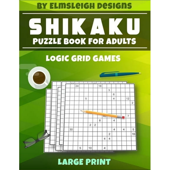 Shikaku Puzzle Book For Adults: 100 Logic Based Grid Puzzles in 15 x 15 Grids (Paperback)(Large Print)