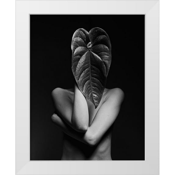 Shiki, Shizuo 15x18 White Modern Wood Framed Museum Art Print Titled - Leaf A Body