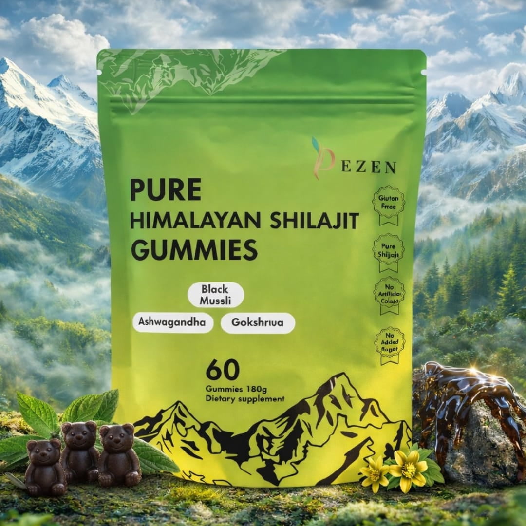 Shilajit Gummies 3000mg– Himalayan  Superfood Supplement 60 Count - Natural Fulvic Acid Energy