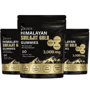 Shilajit Gummies with Ashwagandha, Ginger, Turmeric for Energy & Overall Health Support, 60 Count