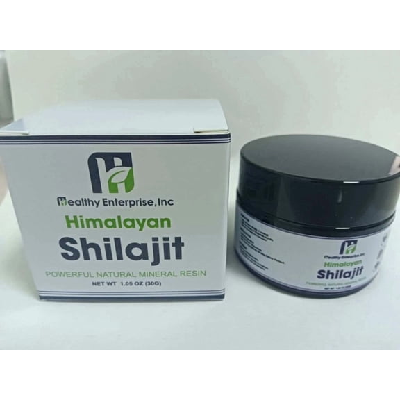 Pure Himalayan Shilajit Resin with Ashwagandha, Turmeric & Tribulus, Ayurvedic Fulvic Acid Supplement for Energy & Focus, 30g (1.06 oz)