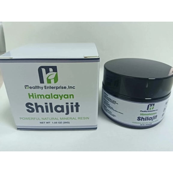 Pure Himalayan Shilajit Resin with Ashwagandha, Turmeric & Tribulus, Ayurvedic Fulvic Acid Supplement for Energy & Focus, 30g (1.06 oz)