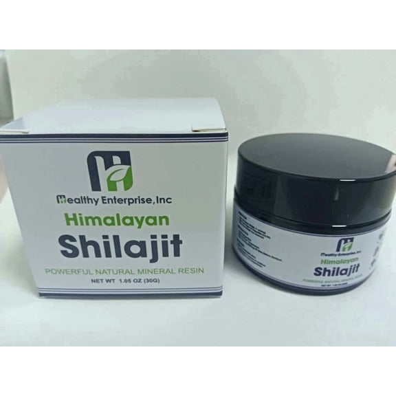 Pure Himalayan Shilajit Resin with Ashwagandha, Turmeric & Tribulus, Ayurvedic Fulvic Acid Supplement for Energy & Focus, 30g (1.06 oz)