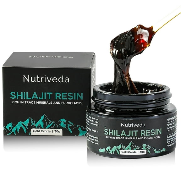 Doc Mila Shilajit Resin 600mg - Trace Minerals & Fulvic Acid for Energy & Immune Support - 30g