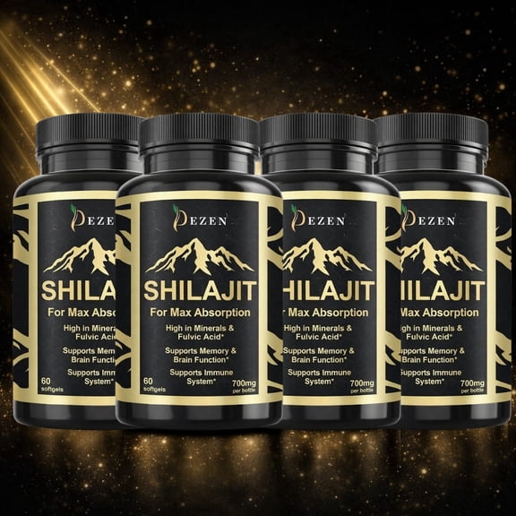 Shilajit Softgels, Himalayan Shilajit Extract Supplement for Energy Support, 60 Count Each Pack 4