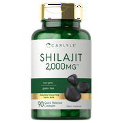 Shilajit Supplement | 2000mg | 90 Capsules | Non-GMO and Gluten Free | by Carlyle