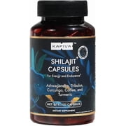 Kapiva Shilajit Capsules   120 Count | 60 Days Supply | Himalayan Shilajit with Ashwagandha, Turmeric, Tribulus & Coffee | Energy, Stamina & Testosterone Support