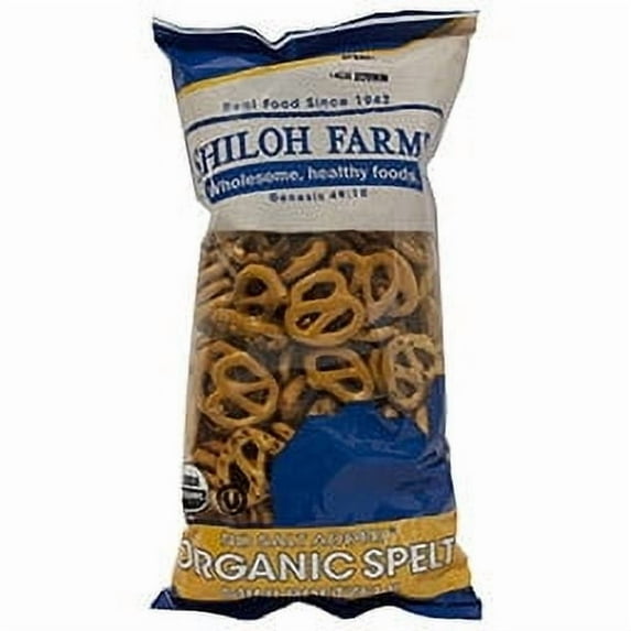 Shiloh Farms Mini Spelt Pretzels - No Salt Added - Organic 8 oz Pack of 3