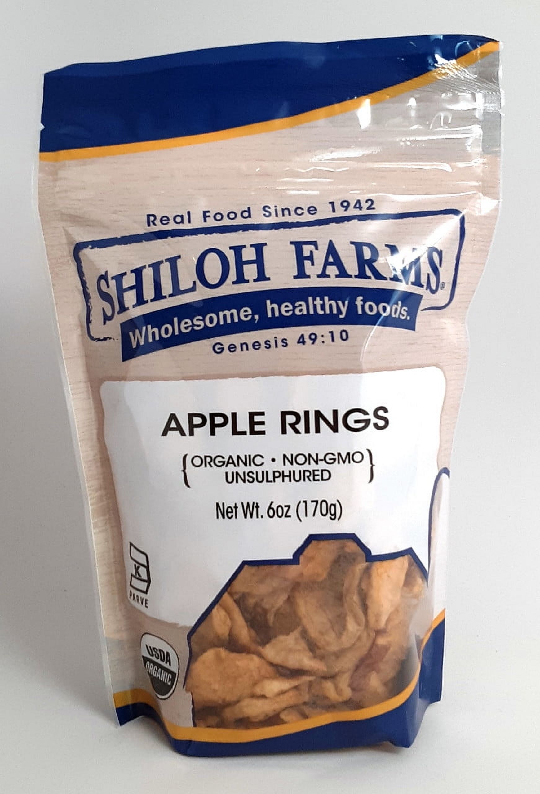 Shiloh Farms Organic Apple Rings 6 oz Pack of 2
