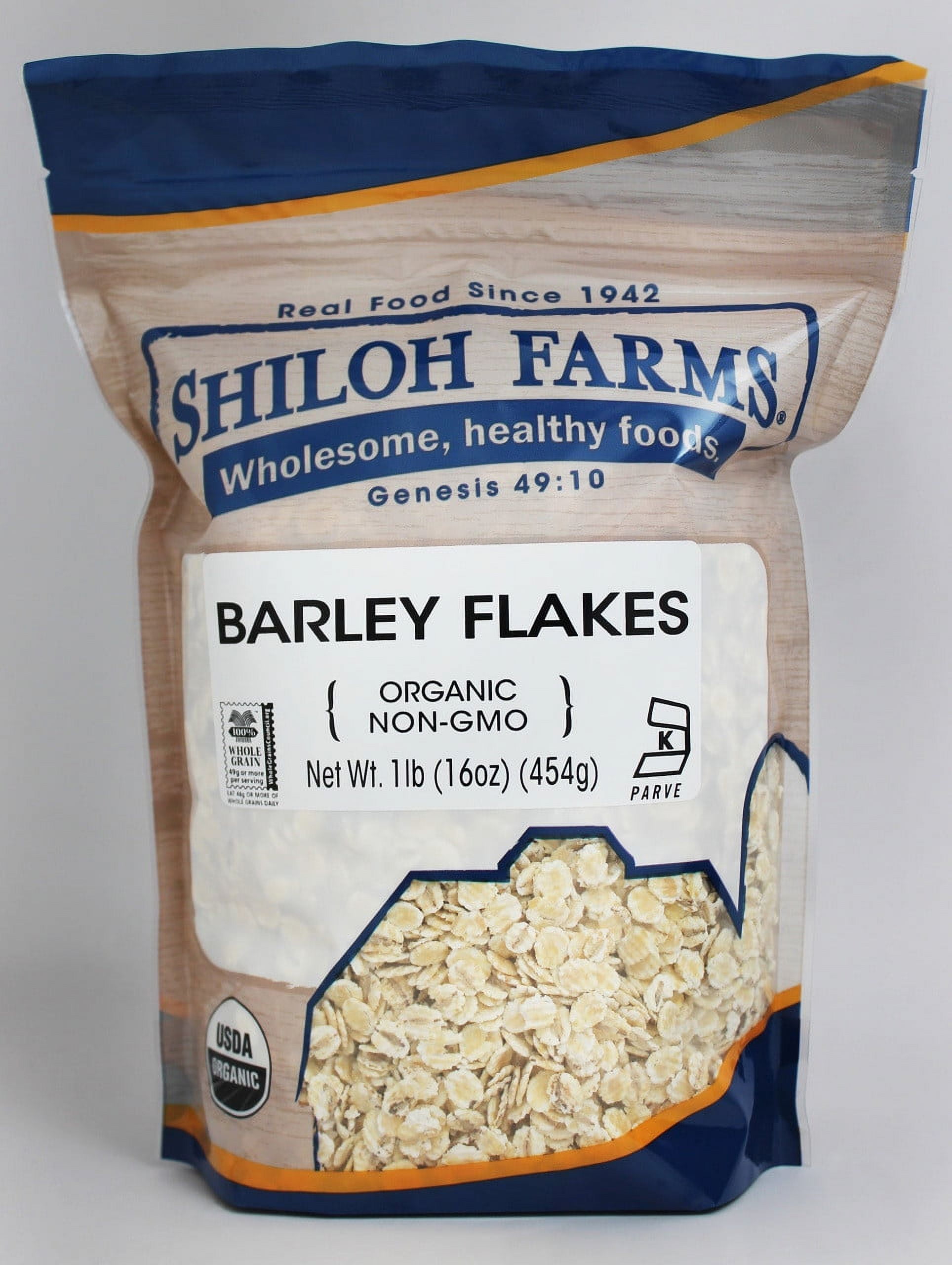 Shiloh Farms Organic Barley Flakes 16 oz Pack of 2