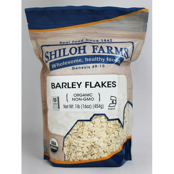 Shiloh Farms Organic Barley Flakes - 16 oz Pack of 2