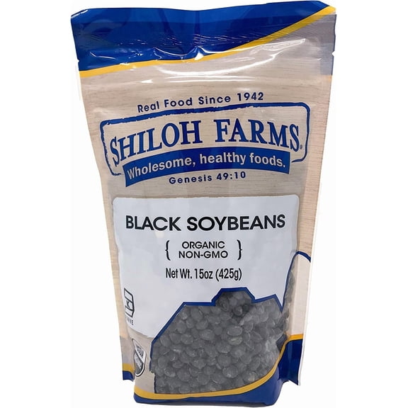 Shiloh Farms Organic Black Soybeans - 15 oz Pack of 3