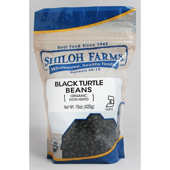 Shiloh Farms Organic Black Turtle Beans - 15 oz Pack of 2