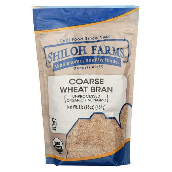 Shiloh Farms Organic Coarse Wheat Bran Unprocessed 16 oz